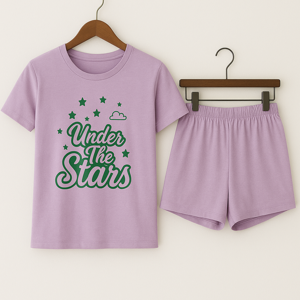 Women 2 Pcs Short Pajama Set