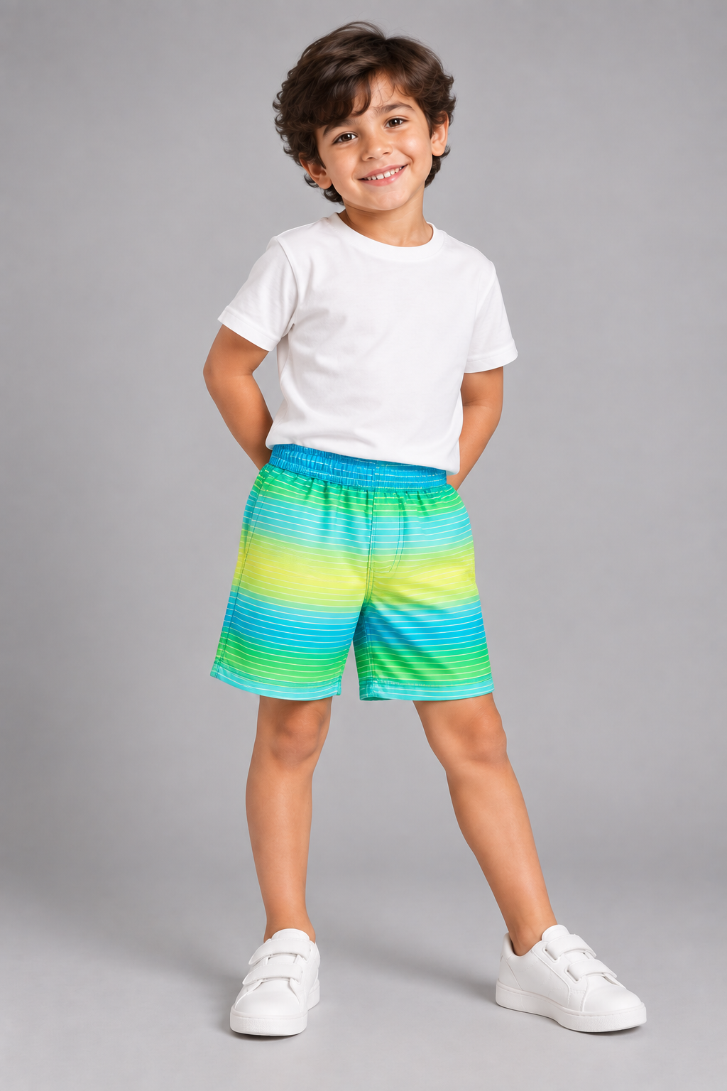 Boys Printed Quick-Dry Swim Shorts | 12–24 Months