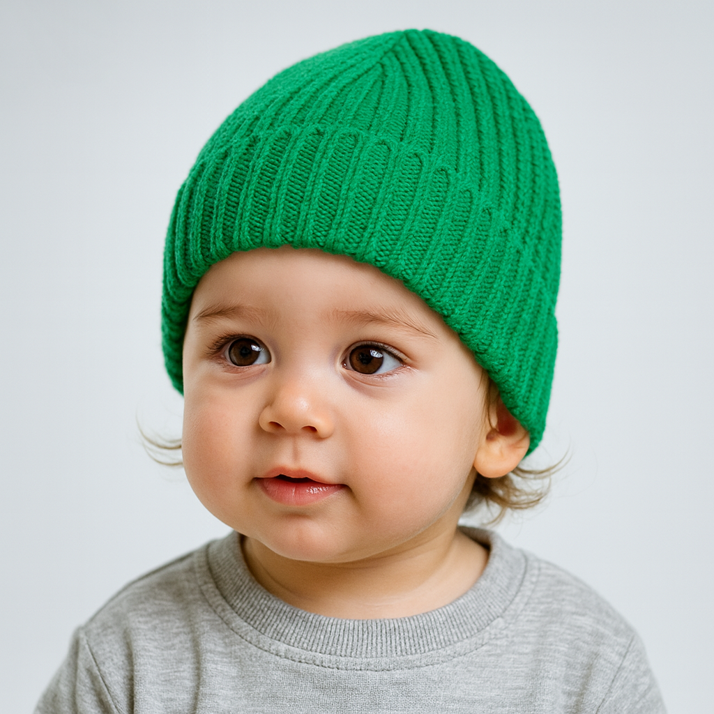 Kids Premium Ribbed Knit Soft Warm & Stretchable Winter Cap