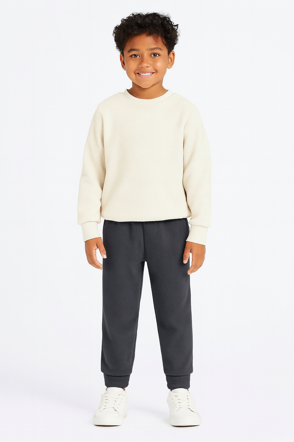 Toddler Boys Elastic Waist & Cuffed Ankles Fleece Sweatpants