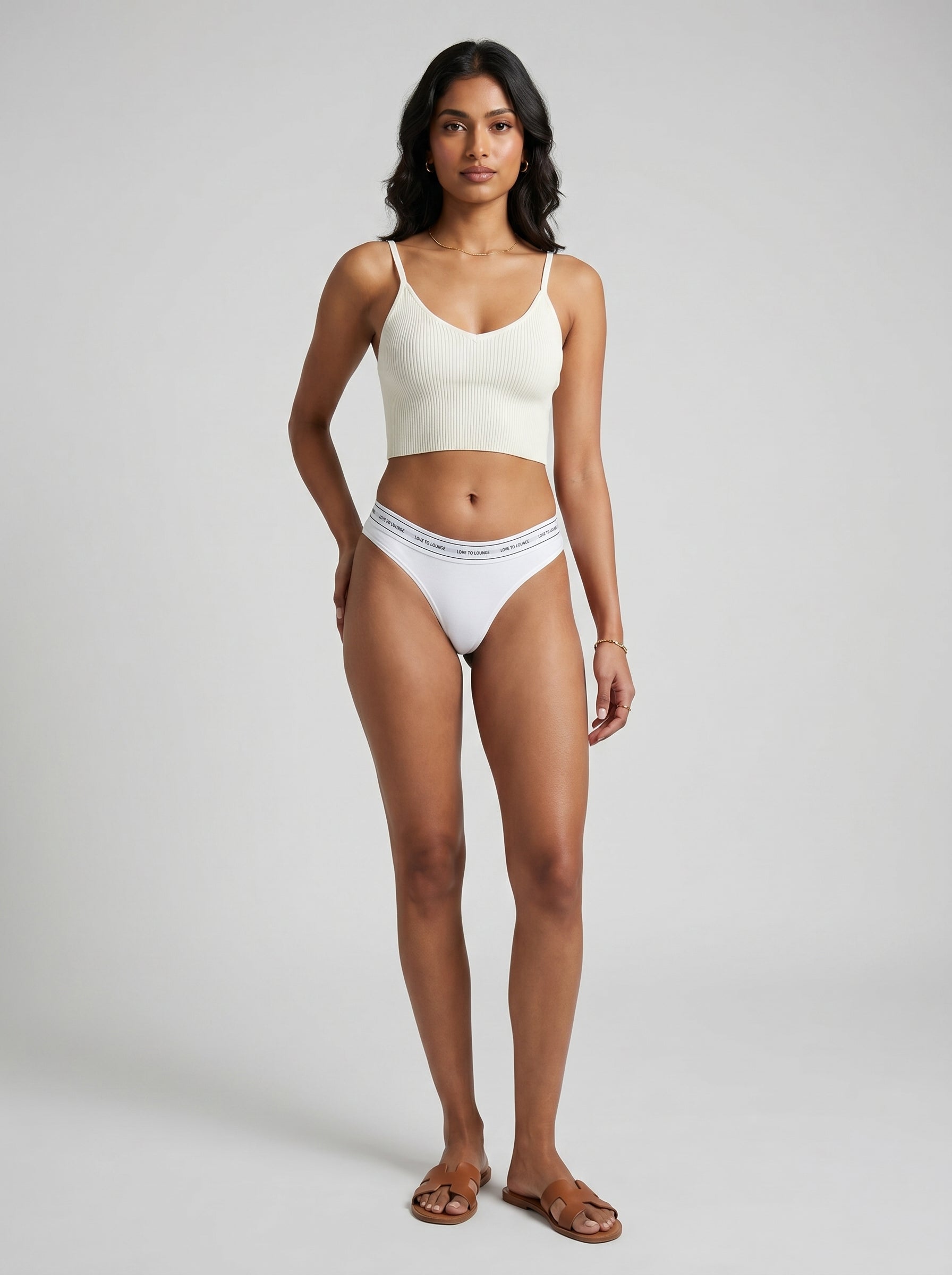 Womens Soft Cotton Low Rise Stretch Thong