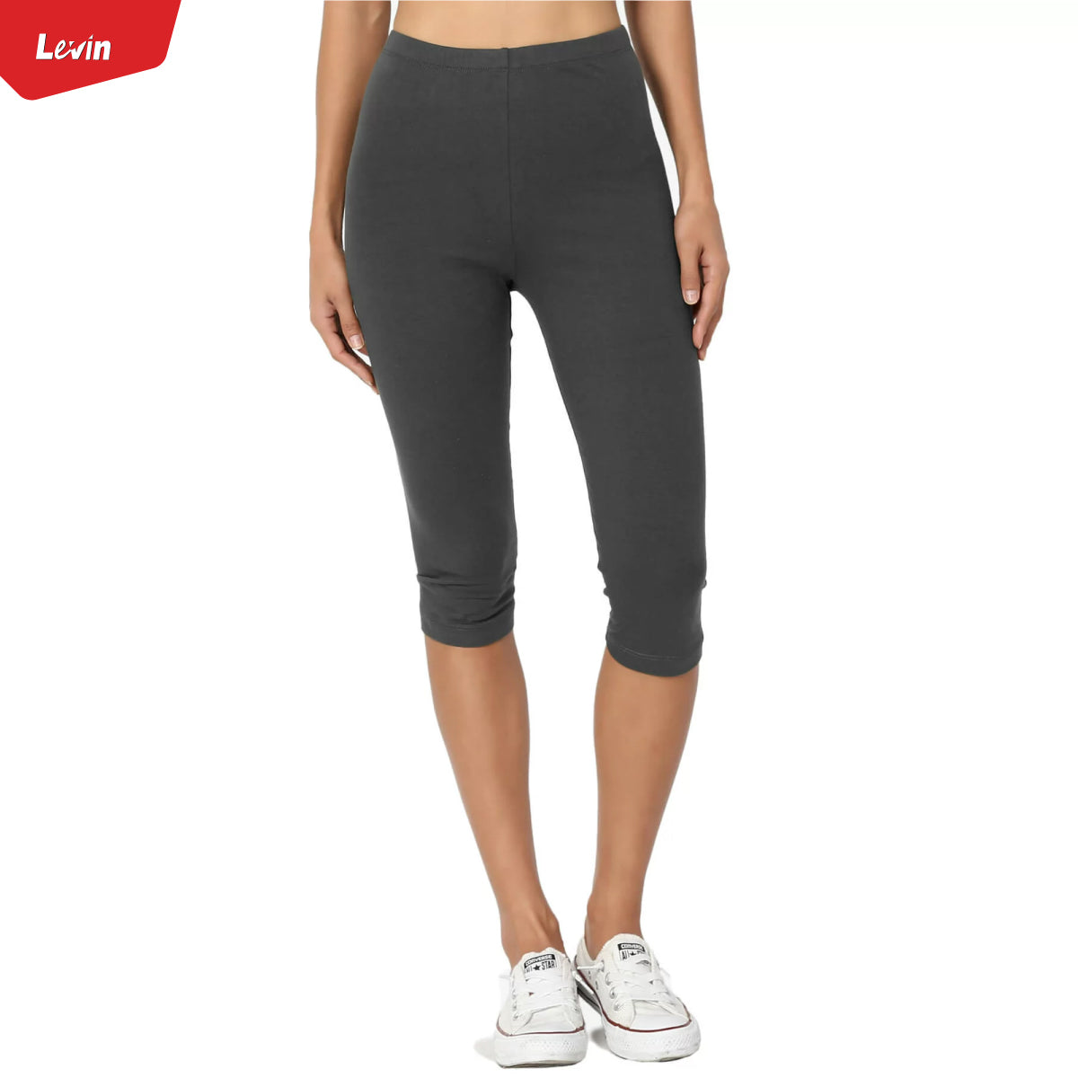 Women's 3/4 Basic Cotton Capri Leggings