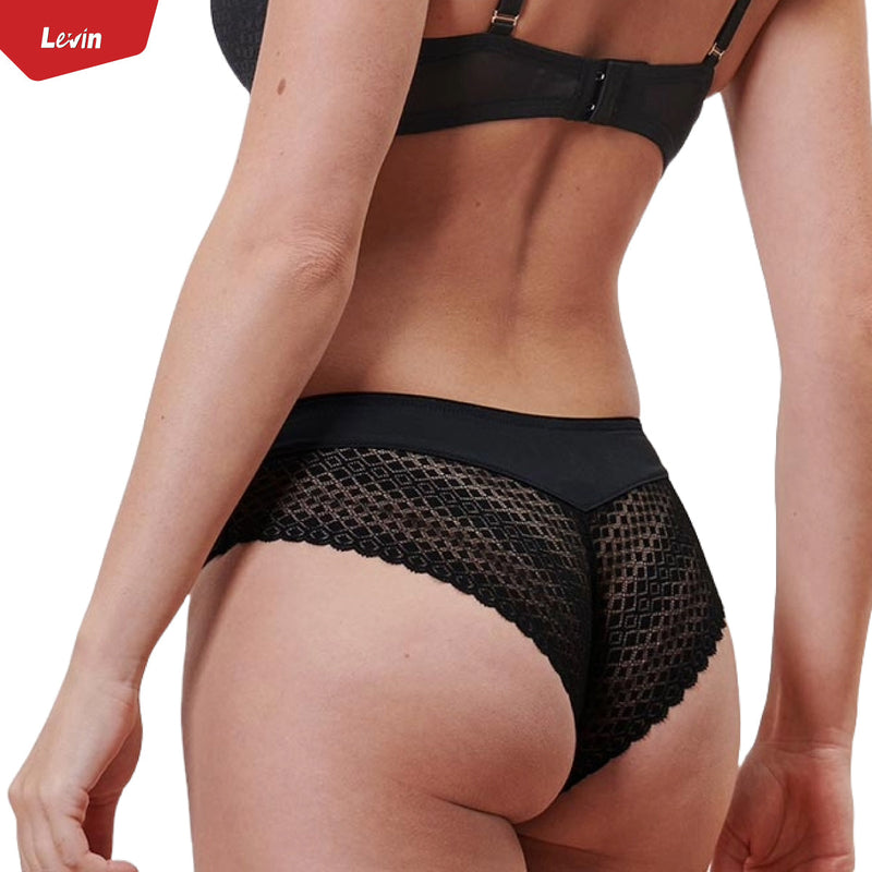 Pack of 2 Womens High-Quality Premium Lace Brazilian Brief Panty