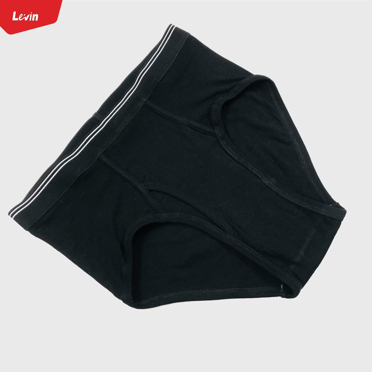 Men's Solid Cotton Ribbed Mid Rise Brief Underwear