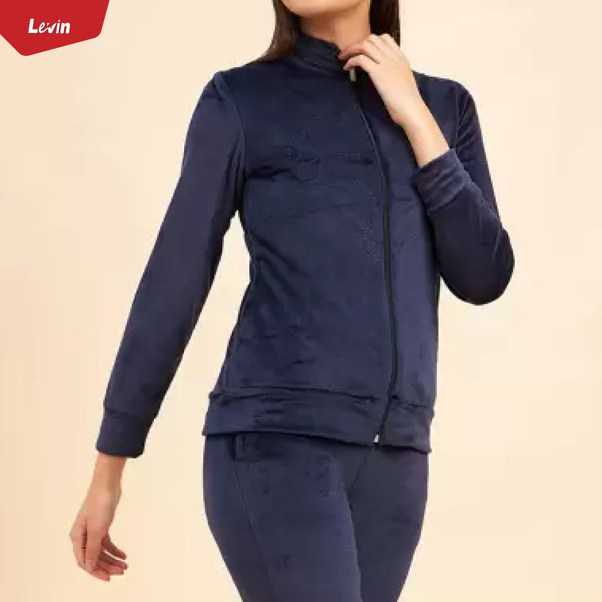 Women's Full Zipper Velvet Jacket
