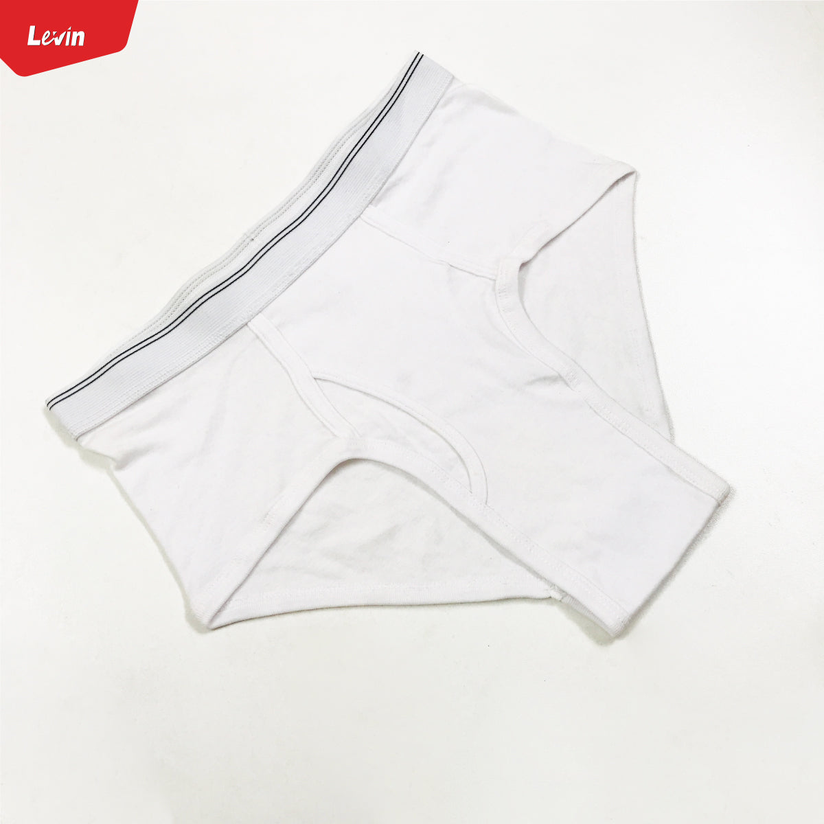 Men's Solid Cotton Ribbed Mid Rise Brief Underwear