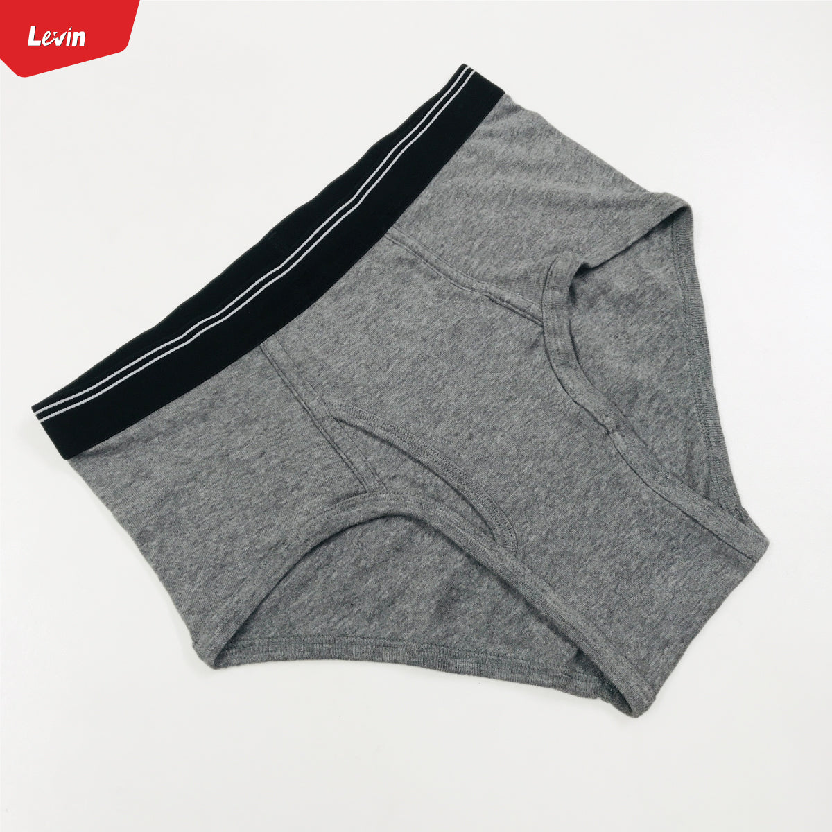 Pack of 3 Mens Solid Cotton Ribbed Mid Rise Brief Underwear