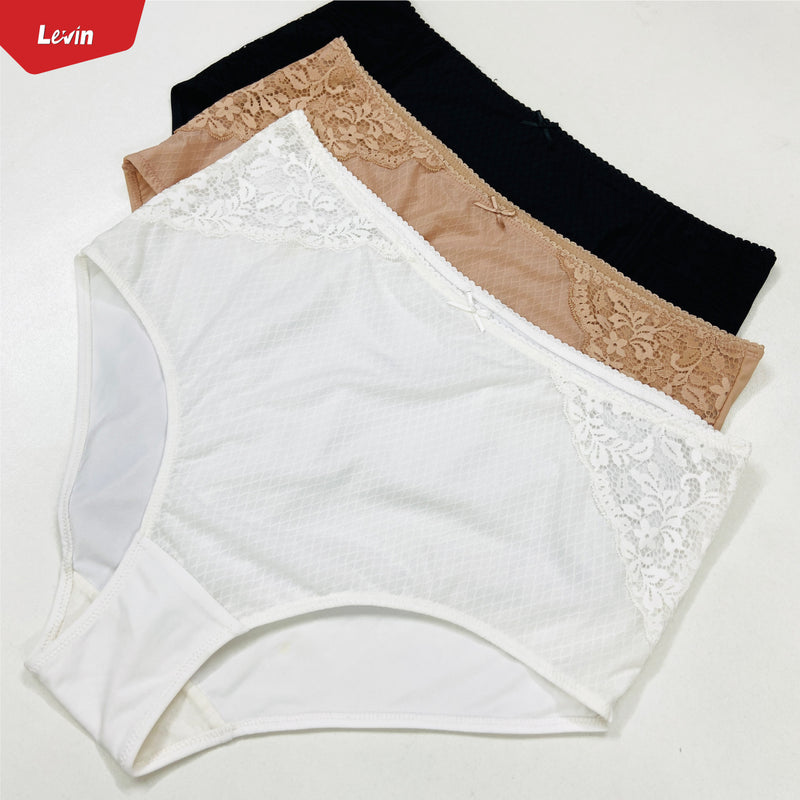 Womens Lace High Waist Full Back Cover Premium Panty