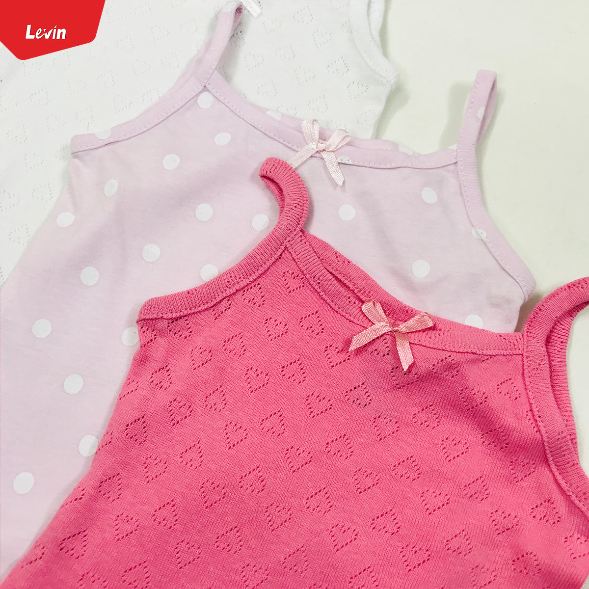 Girls Organic Cotton Sleeveless Camisole Rompers.