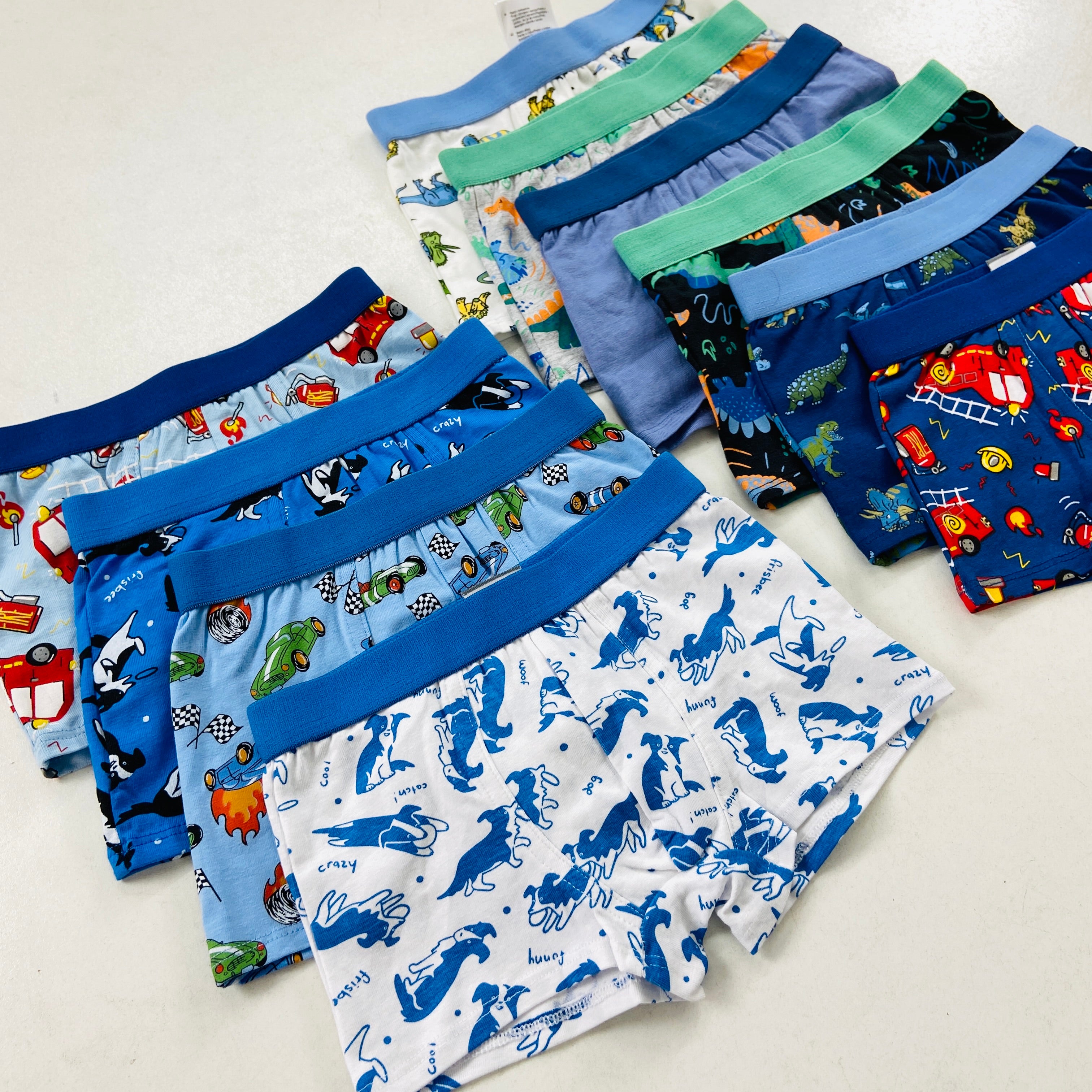 Pack of 5 Boys Printed Soft Stretch Cotton Boxer Underwear Set