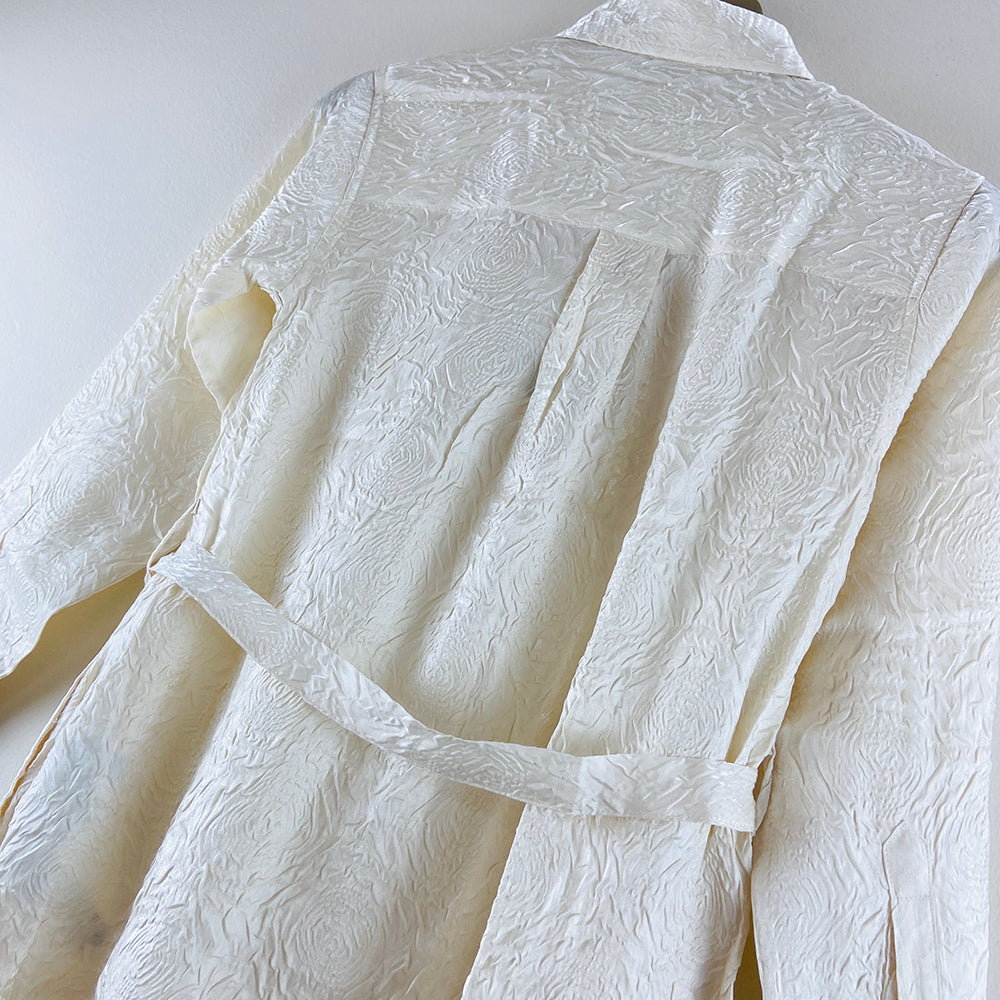 Womens Full Sleeve Textured Midi Length Shirt Dress