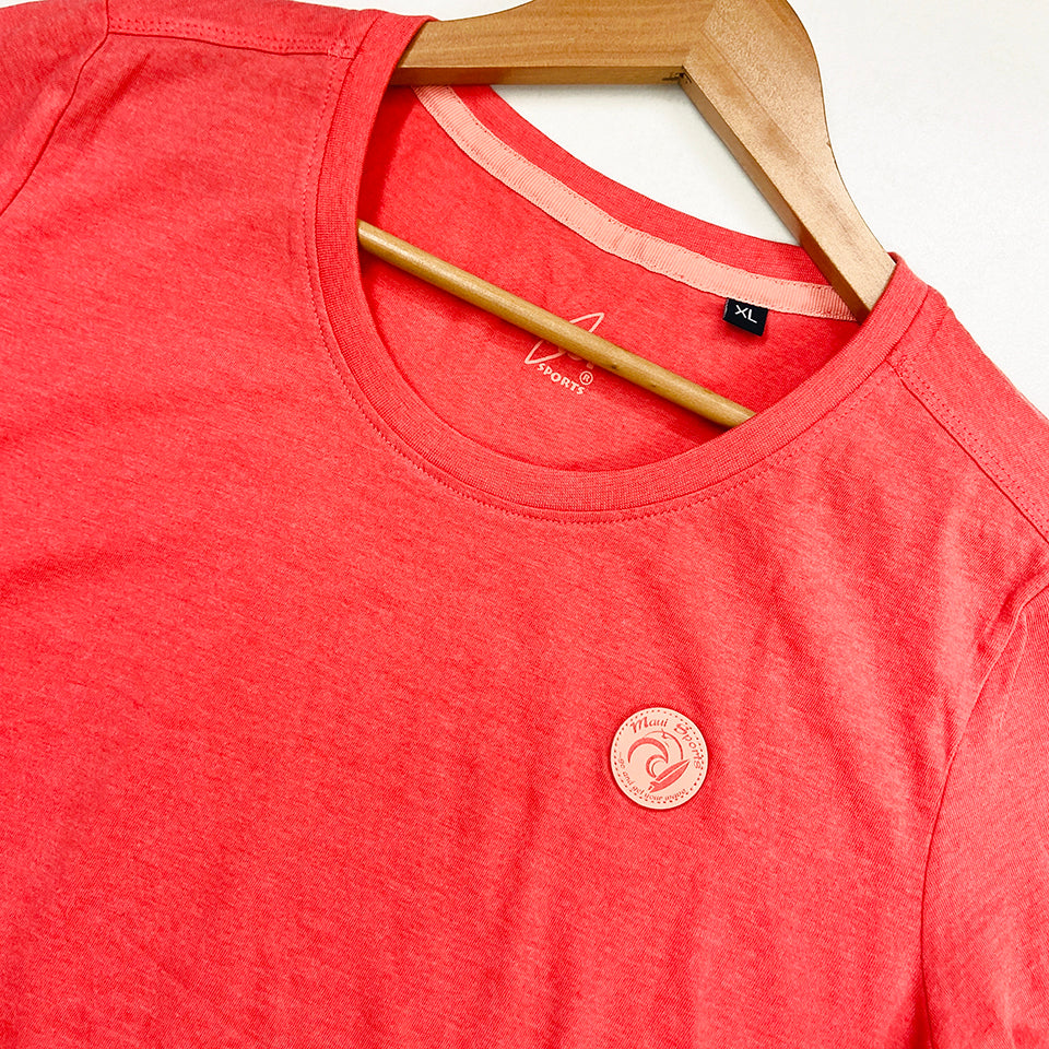 Womens Semi Long Round Neck Short Sleeve Casual Cotton T-Shirt