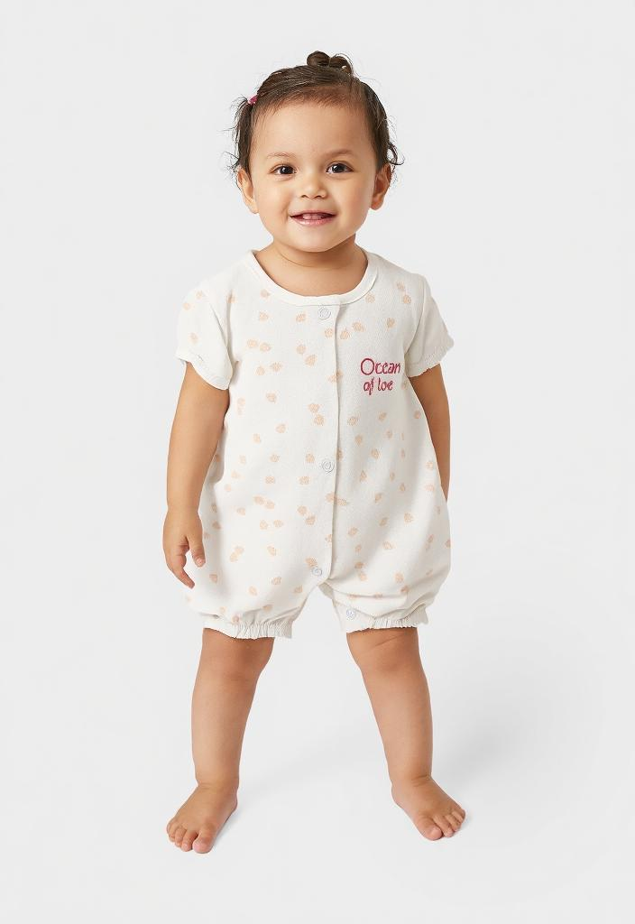 Infant and Toddler Baby Short Sleeve Cotton Bodysuit