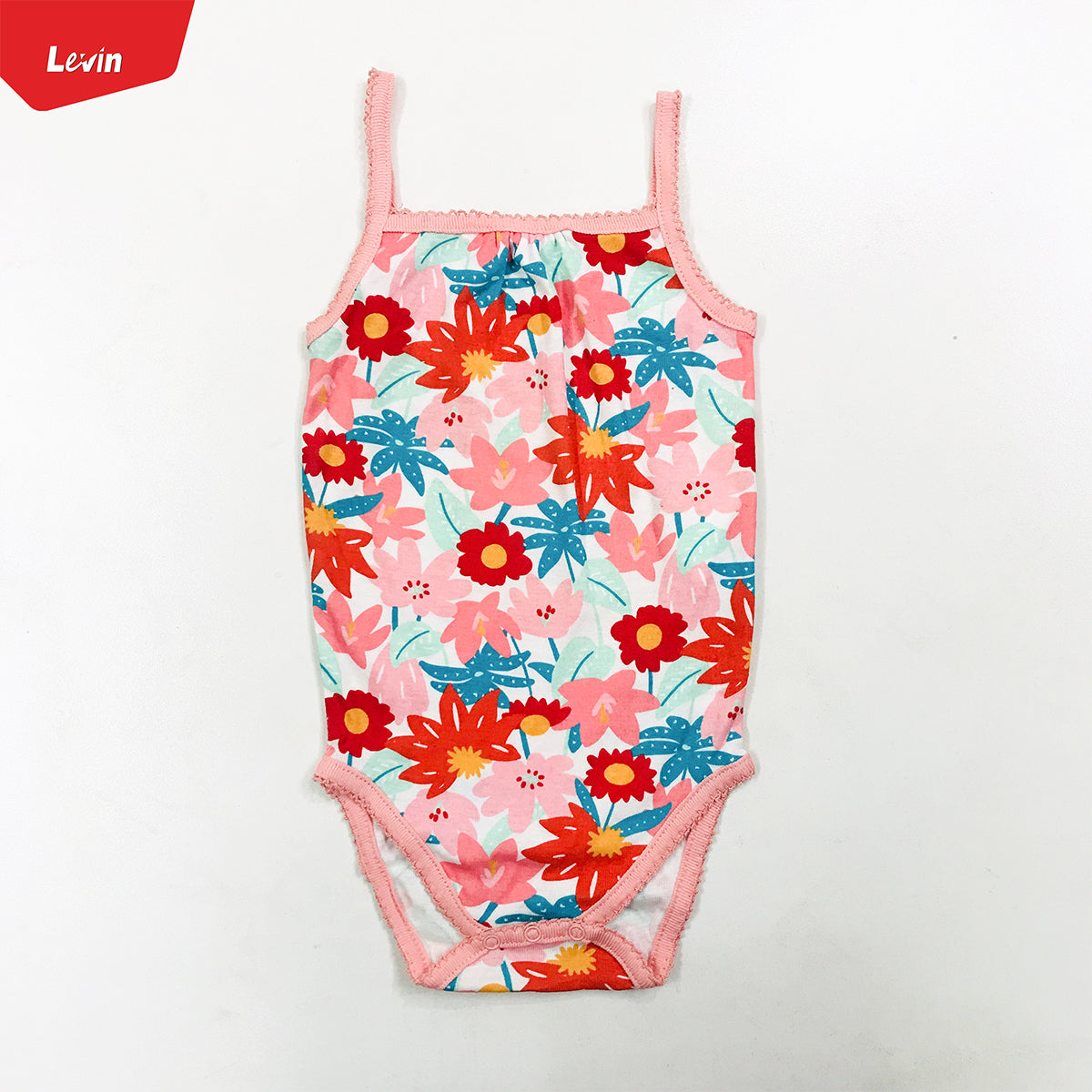 Girls Organic Cotton Sleeveless Camisole Romper