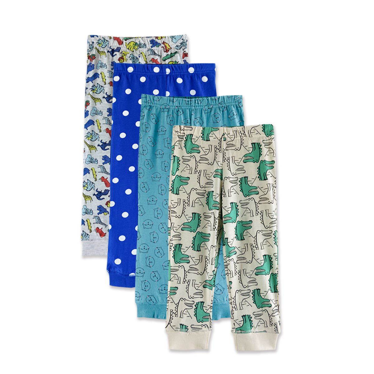 Girls Elasticated Printed Cotton Pajama With Ankle Cuff