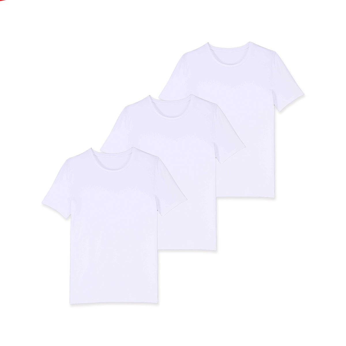 Pack of 3 Mens Basic Round Neck Cotton Undershirt