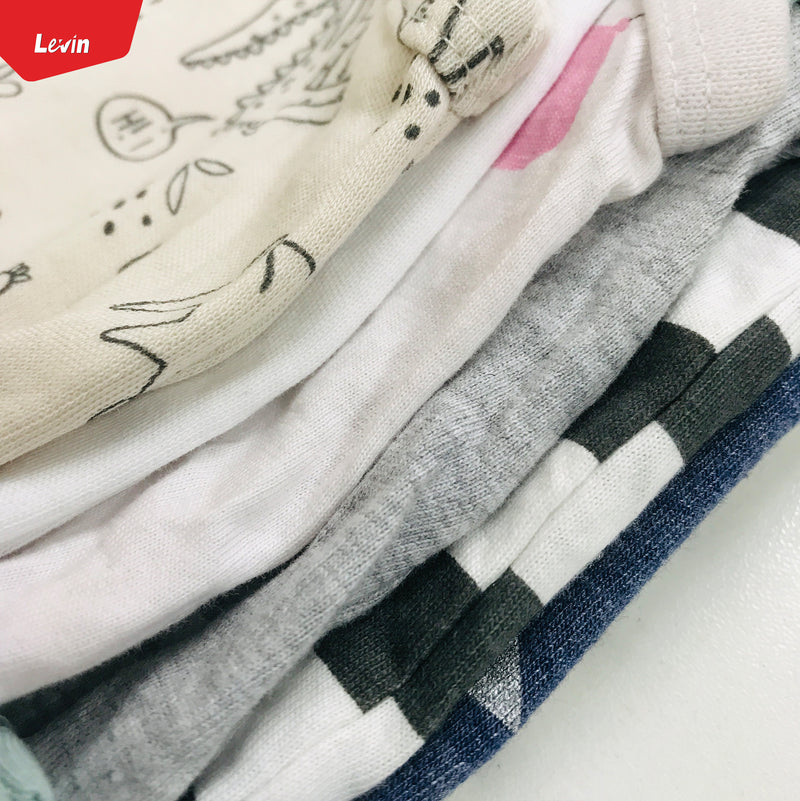 Pack of 3 Assorted Multicolor Half Sleeve Unisex  Organic Cotton Baby Romper