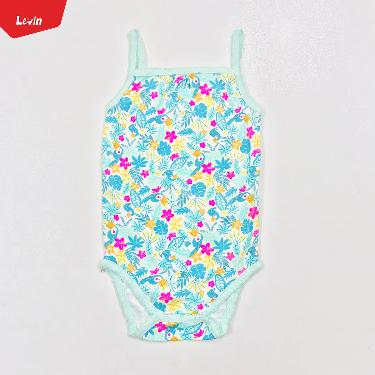 Girls Organic Cotton Sleeveless Camisole Romper