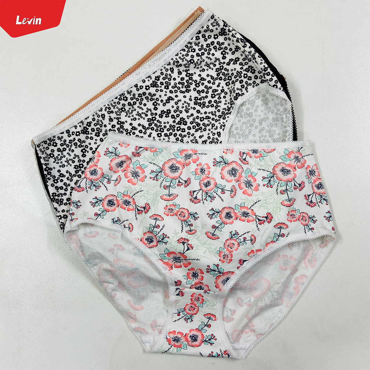 Pack of 3 Women's Assorted Cotton Full Back Cover Panties