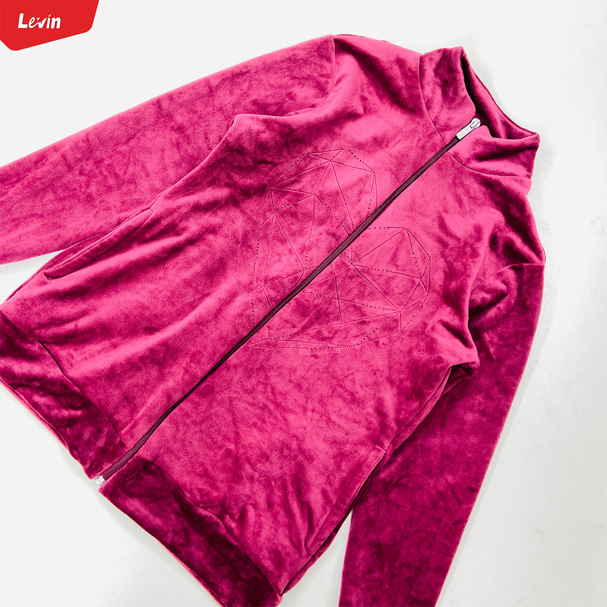 Women's Full Zipper Velvet Jacket