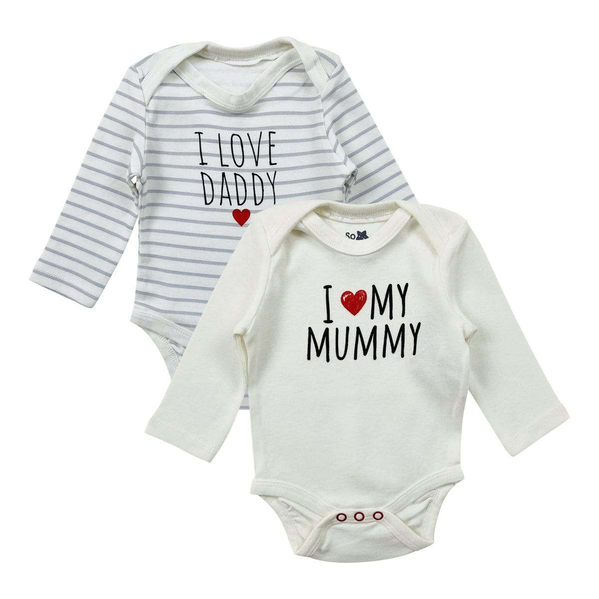 Pack of 2 Cute Printed Full Sleeve Baby Romper