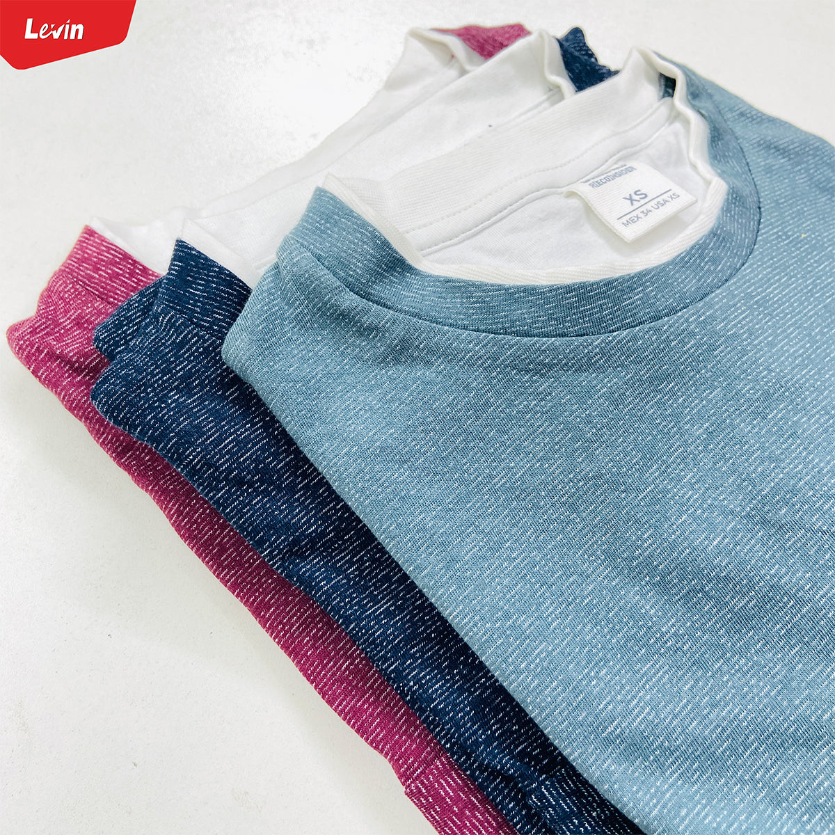 Men's Contrasting Double Collar Effect Long Sleeve Cotton T-shirt