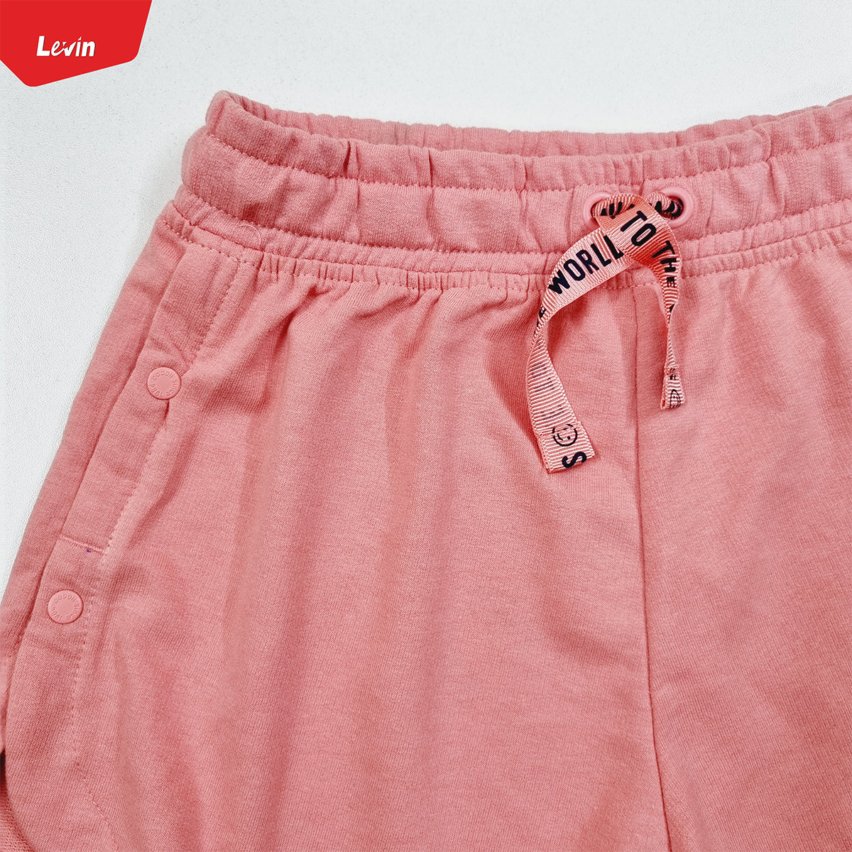 Teen Girls Side Button terry cotton short pant