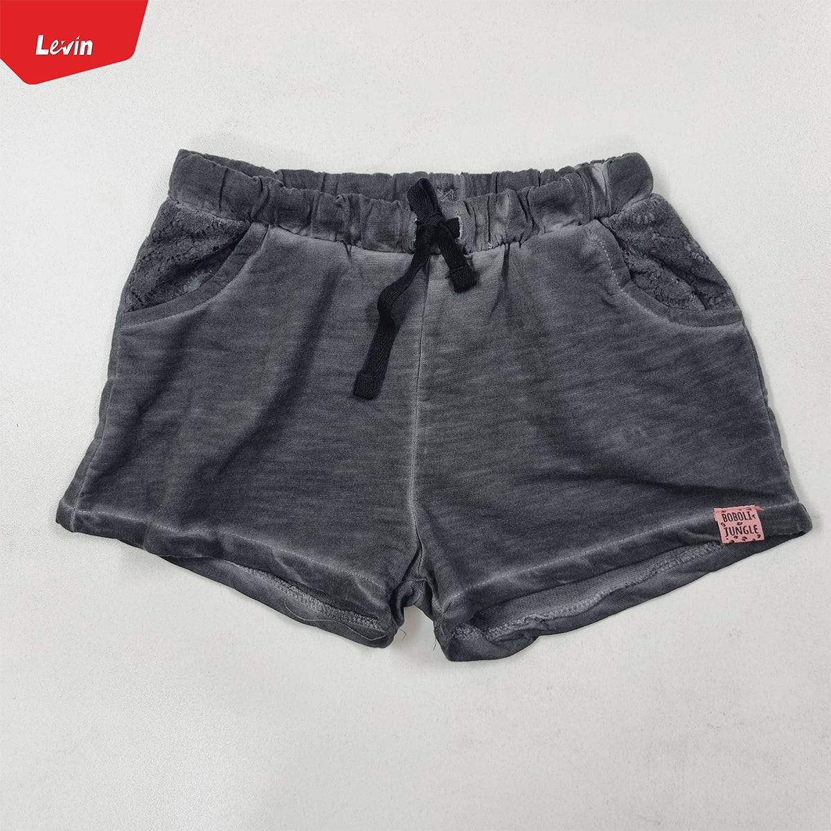 Teen Girls Acid Wash Terry Cotton Short Pant