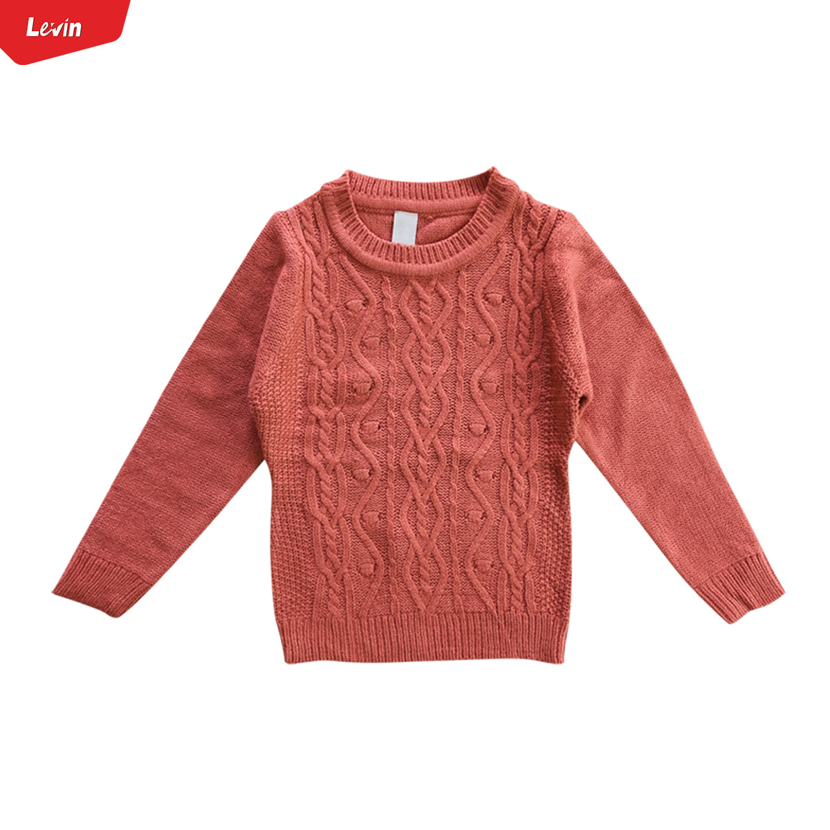 Boys Long Sleeve Solid Pullover Sweater