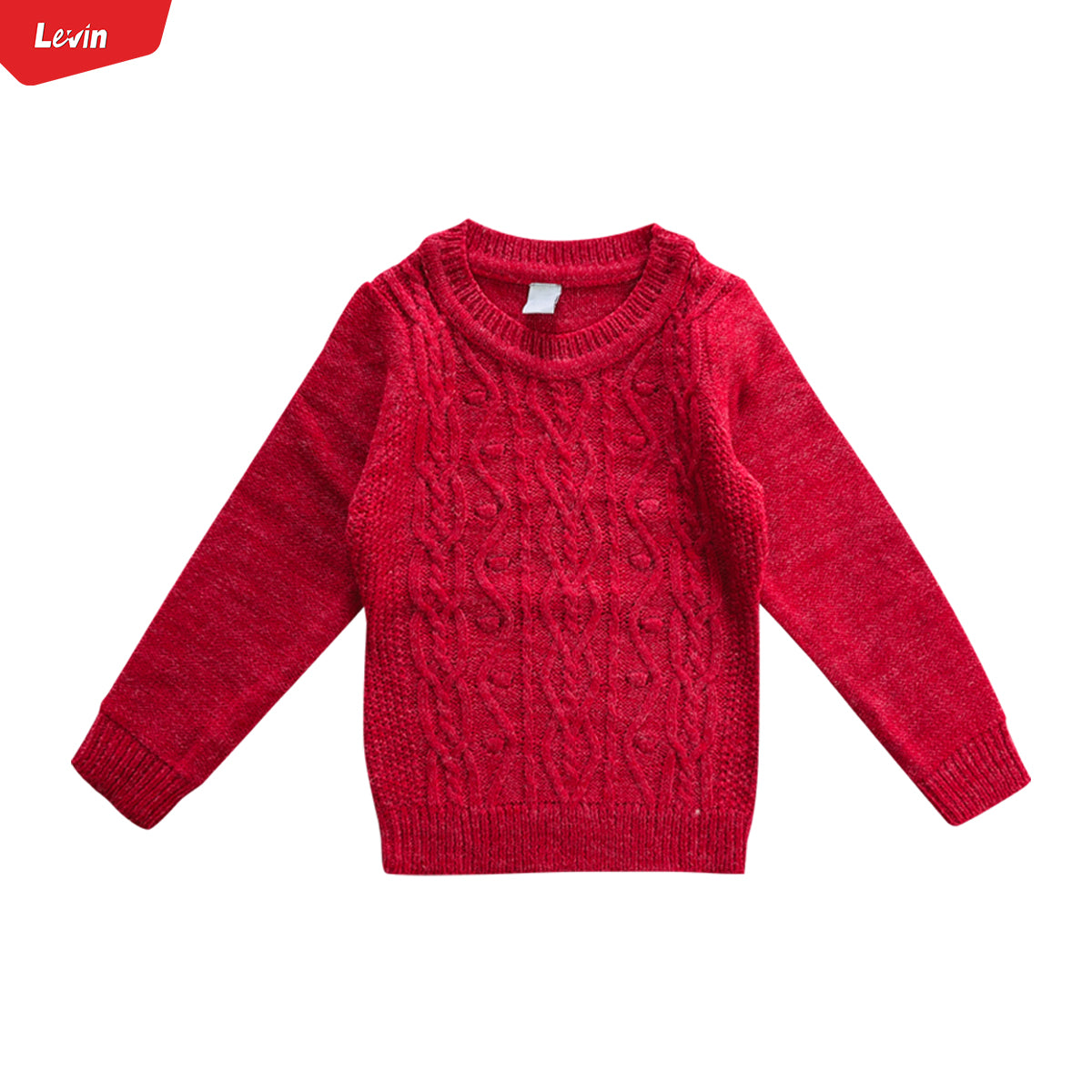 Boys Long Sleeve Solid Pullover Sweater