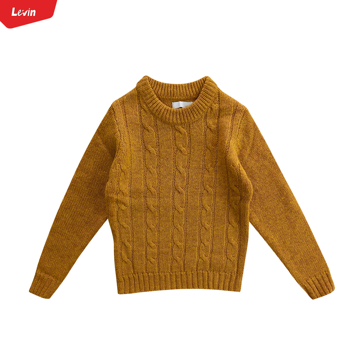 Boys Long Sleeve Solid Pullover Sweater