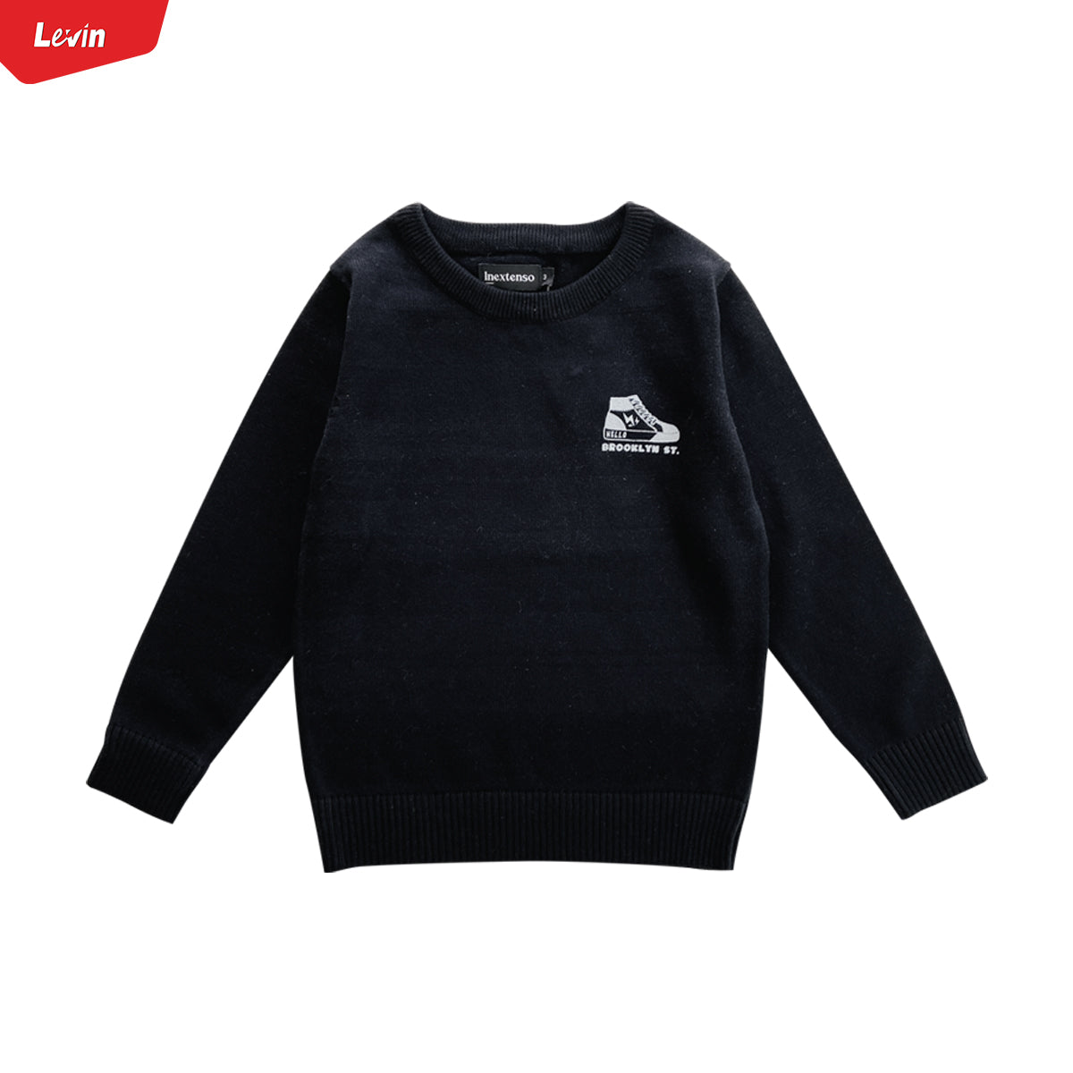 Boys Long Sleeve Solid Pullover Sweater