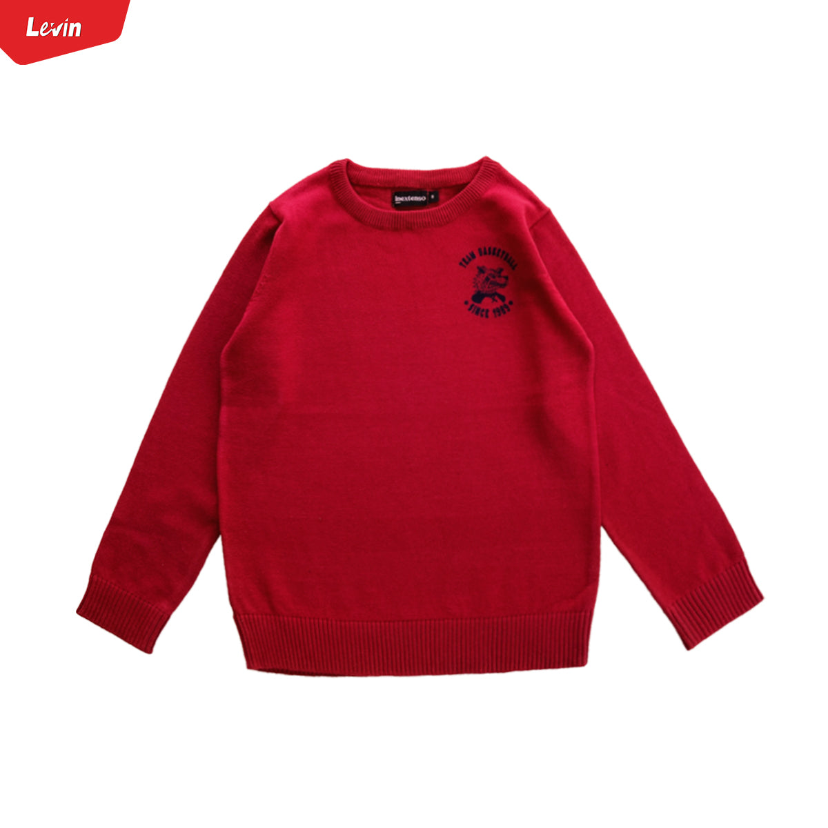 Boys Long Sleeve Solid Pullover Sweater