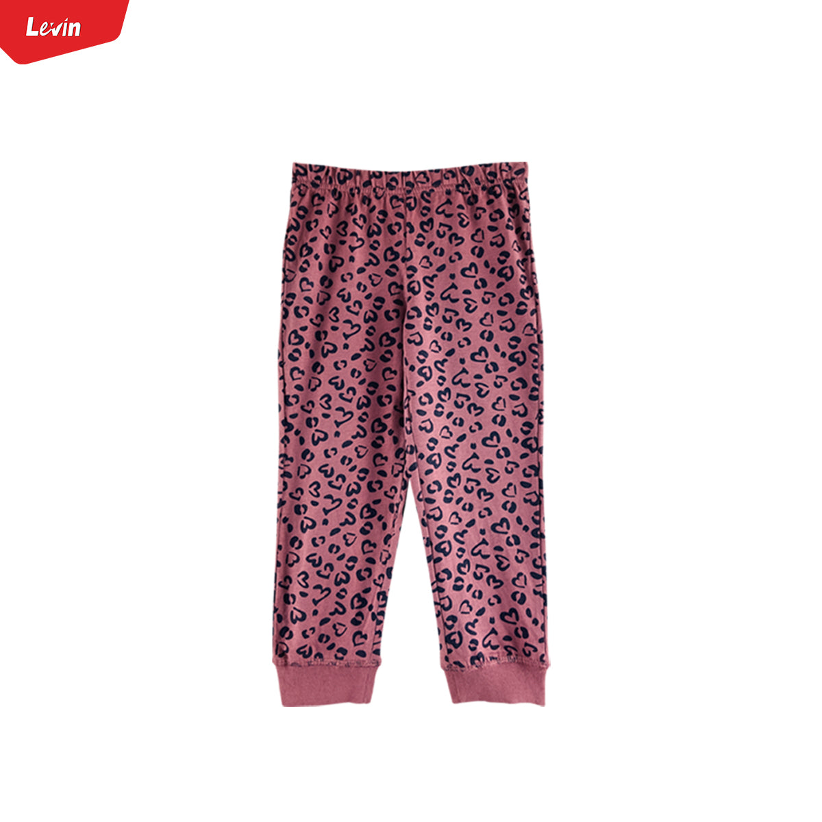 Girls Elasticated Printed Cotton Pajama With Ankle Cuff