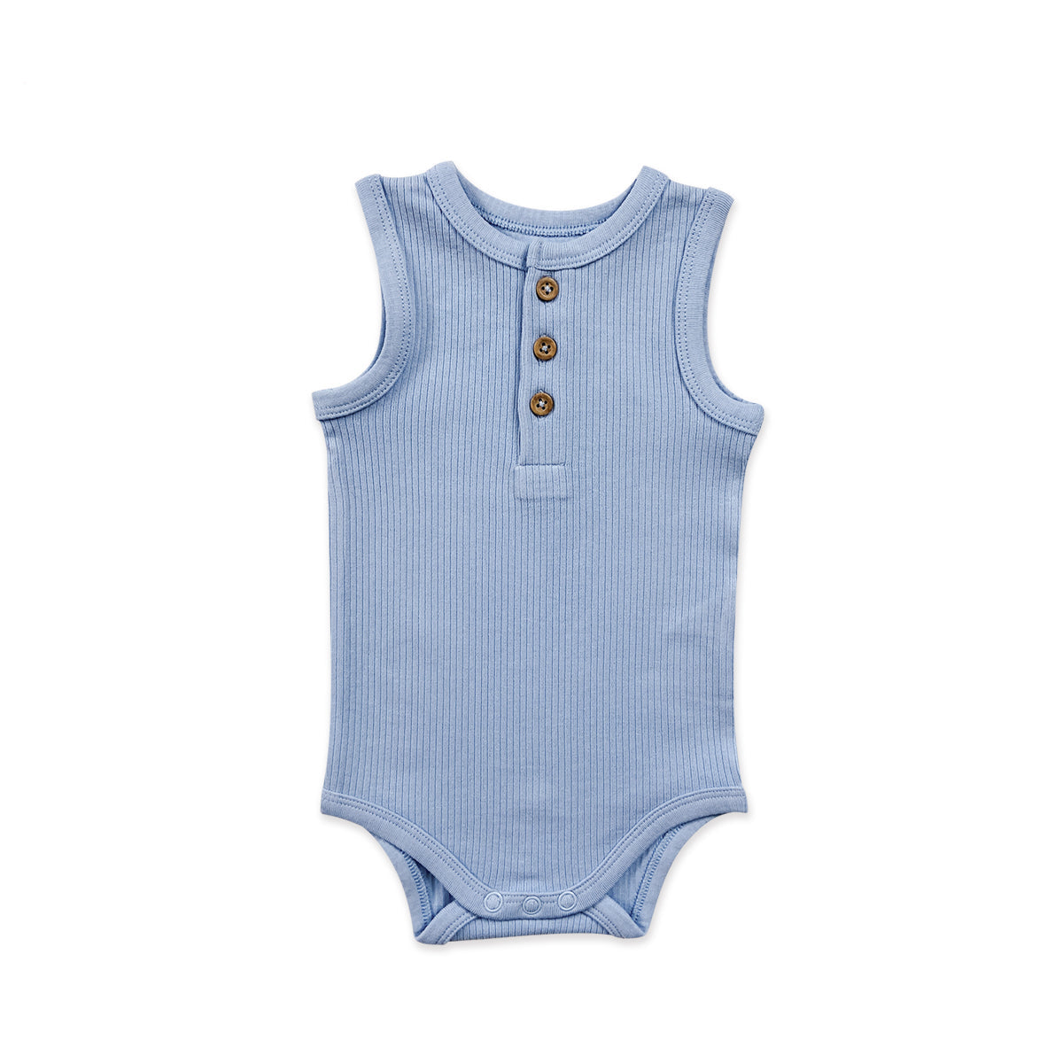 Infant and Toddler Baby Ribbed Sleeveless Cotton Romper Bodysuit