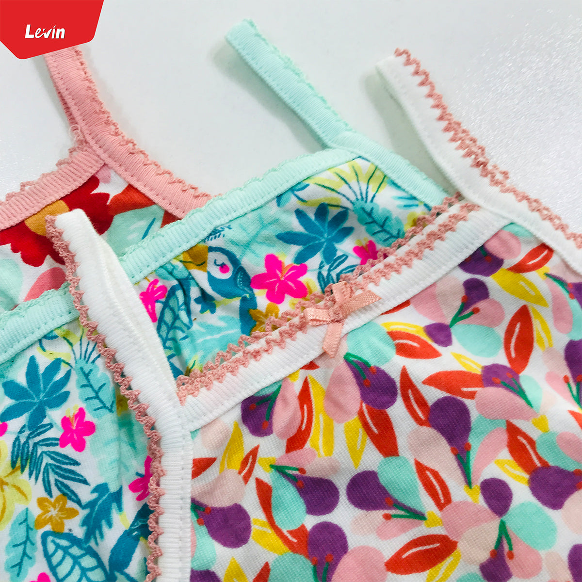 Girls Organic Cotton Sleeveless Camisole Romper