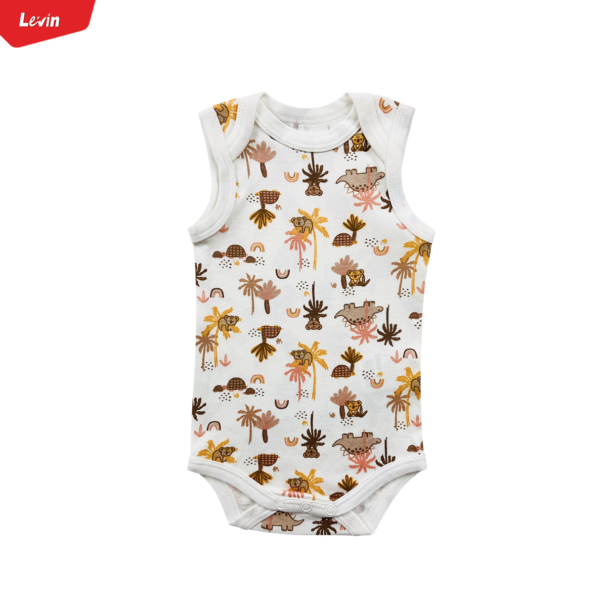 Infant and Toddler Baby Sleeveless Cotton Romper Bodysuit