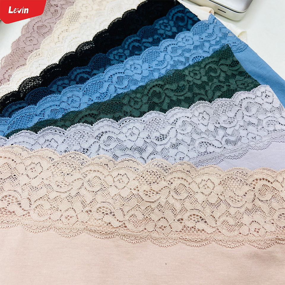 Pack of 5 Womens Mid Waist Hipster Lace Brief Panty