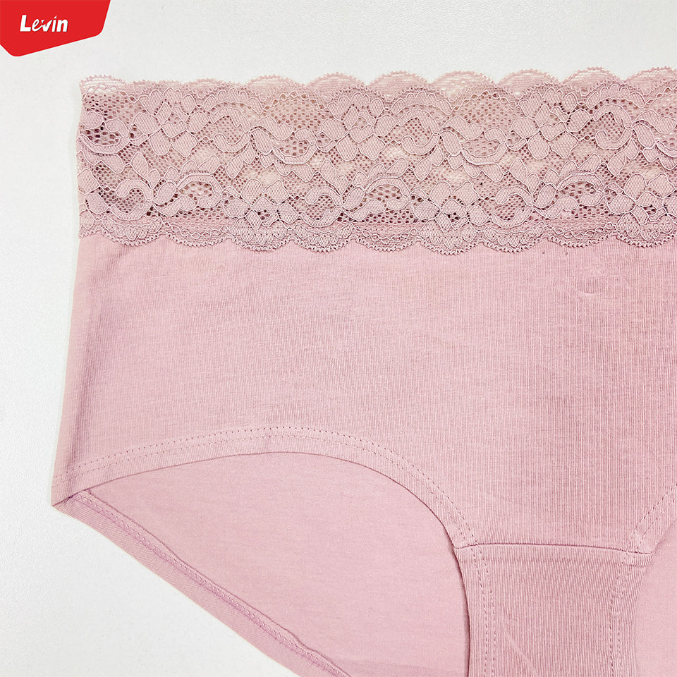 Pack of 5 Womens Mid Waist Hipster Lace Brief Panty