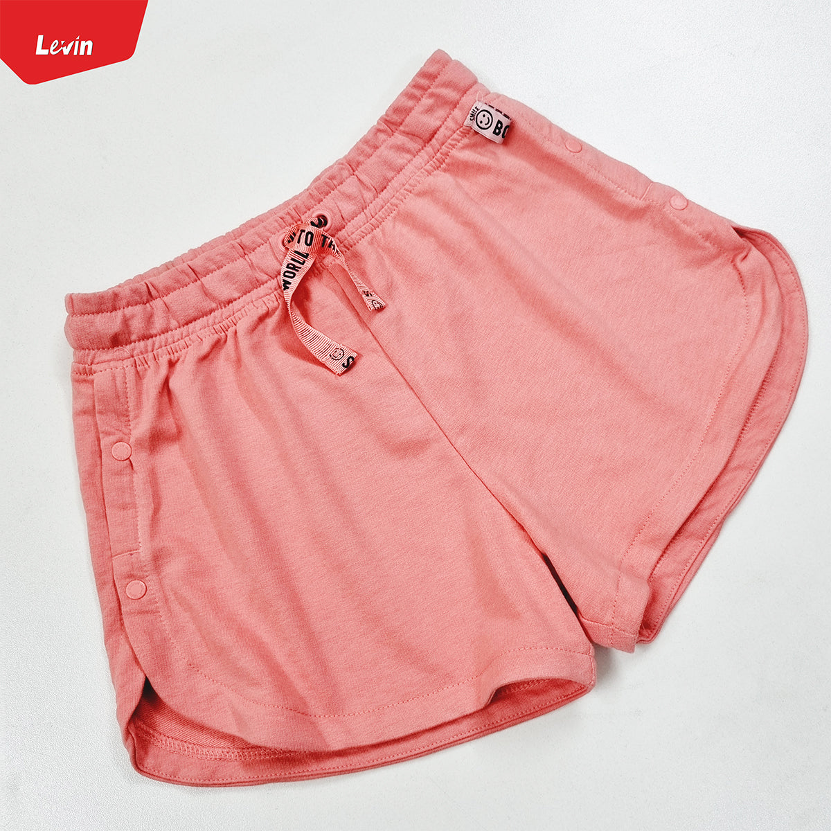 Teen Girls Side Button terry cotton short pant