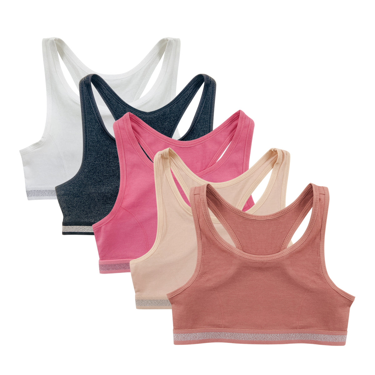 Pack of 3 Girls Non Padded Cotton Bra