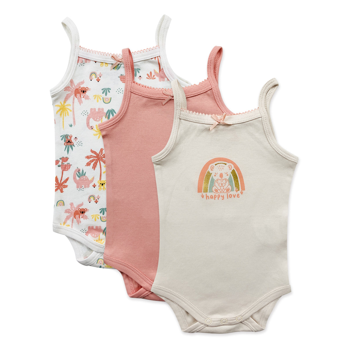 Infant and Toddler Baby Sleeveless Cotton Romper Bodysuit