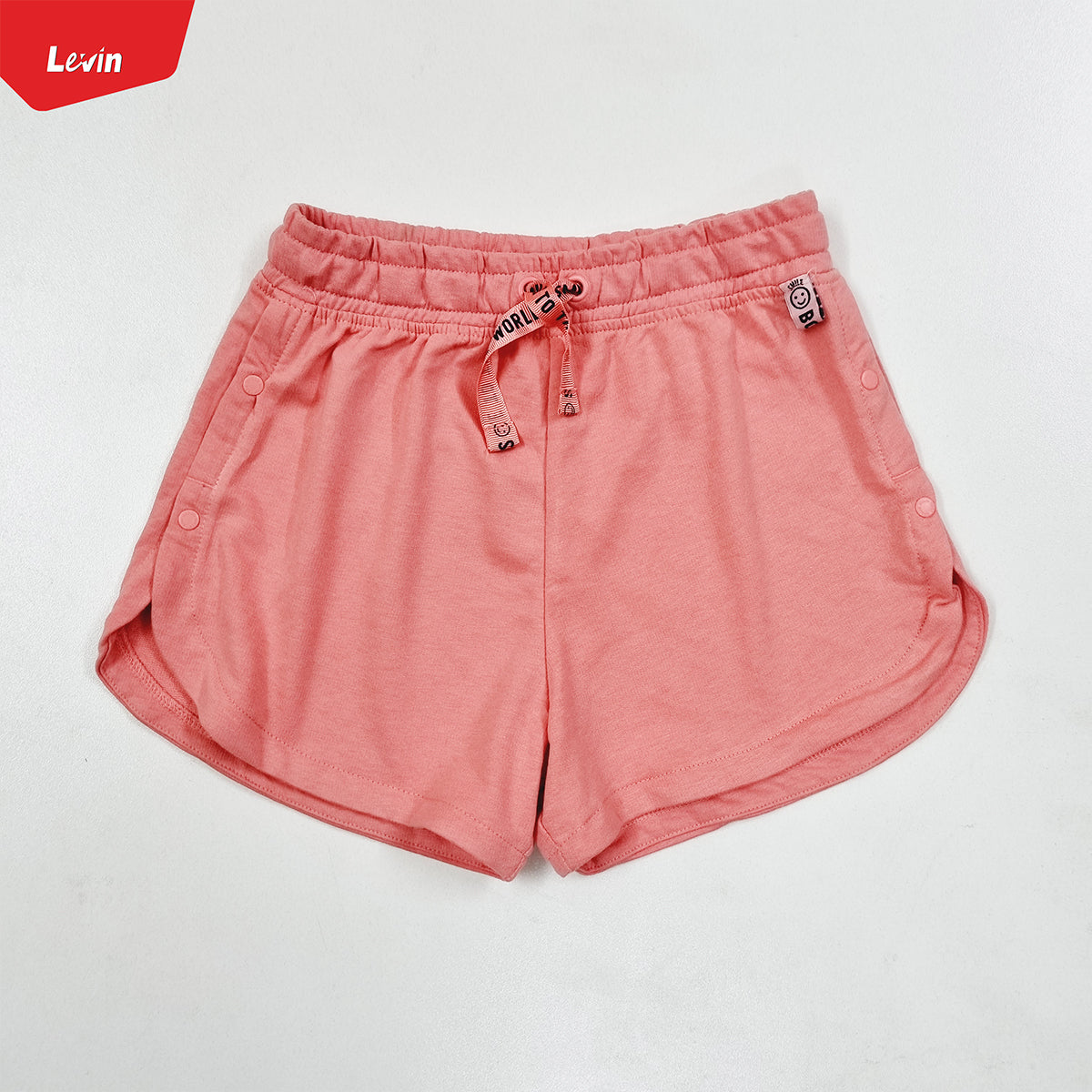 Teen Girls Side Button terry cotton short pant