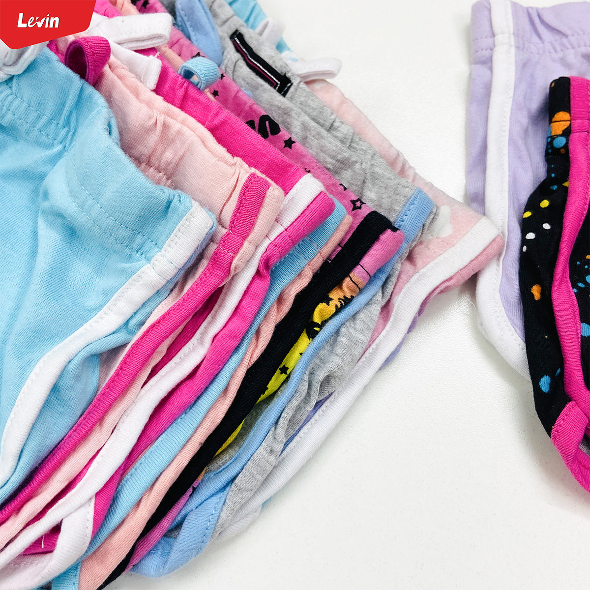 Toddler Girls Multicolor Cotton Summer Shorts