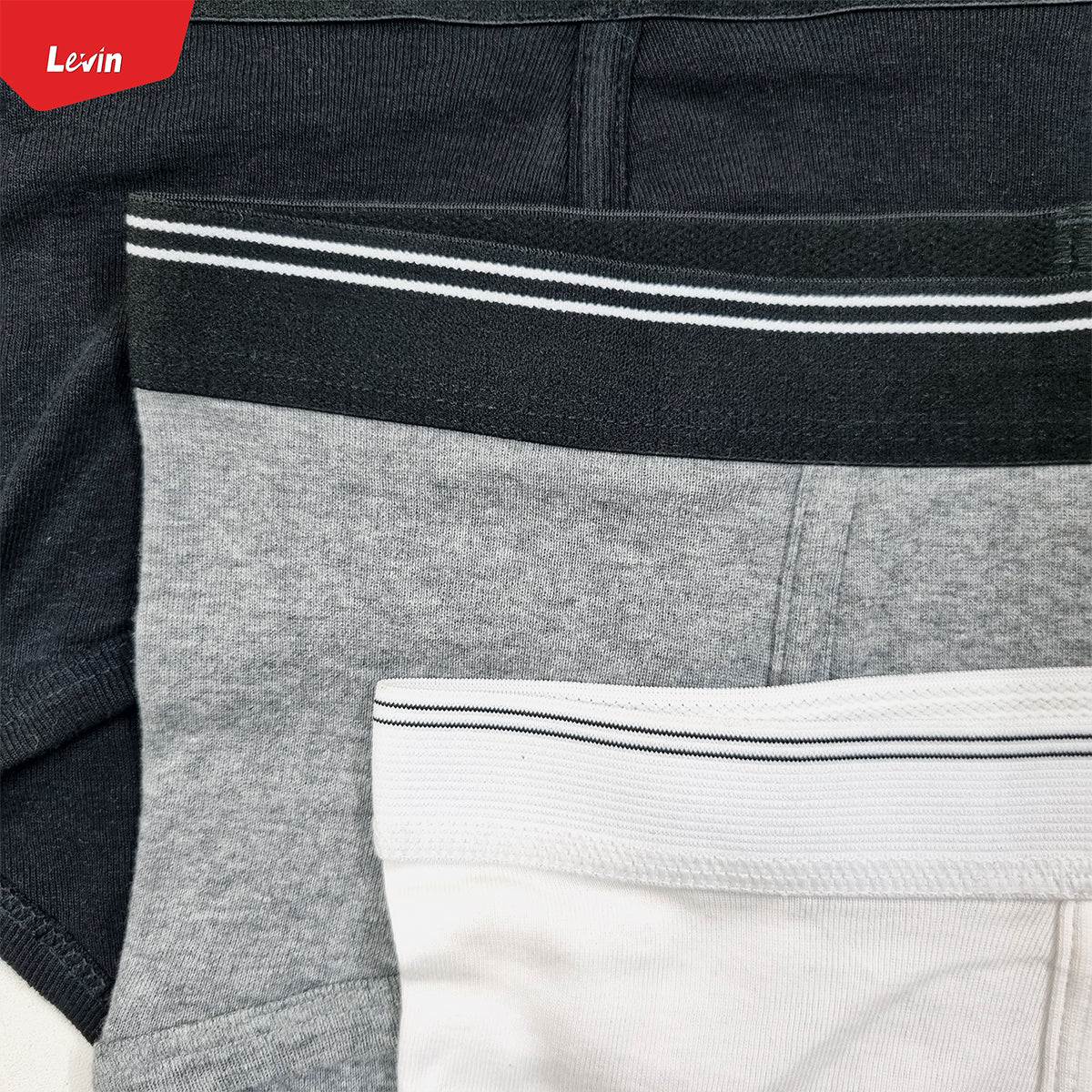 Pack of 3 Mens Solid Cotton Ribbed Mid Rise Brief Underwear