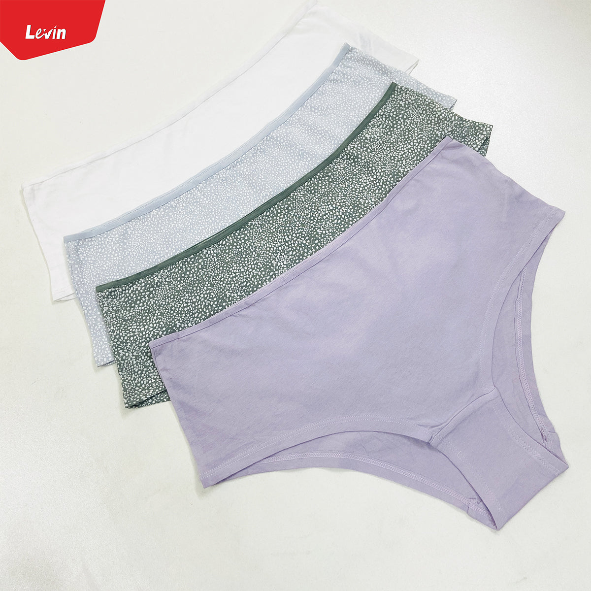 Pack of 3 Assorted Women's Hipster Cotton Brief Panties