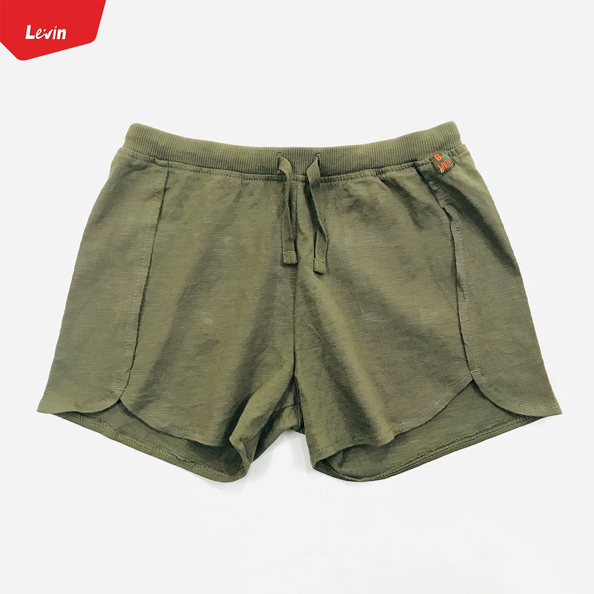 Teen Girls Solid Color Drawstring cotton shorts