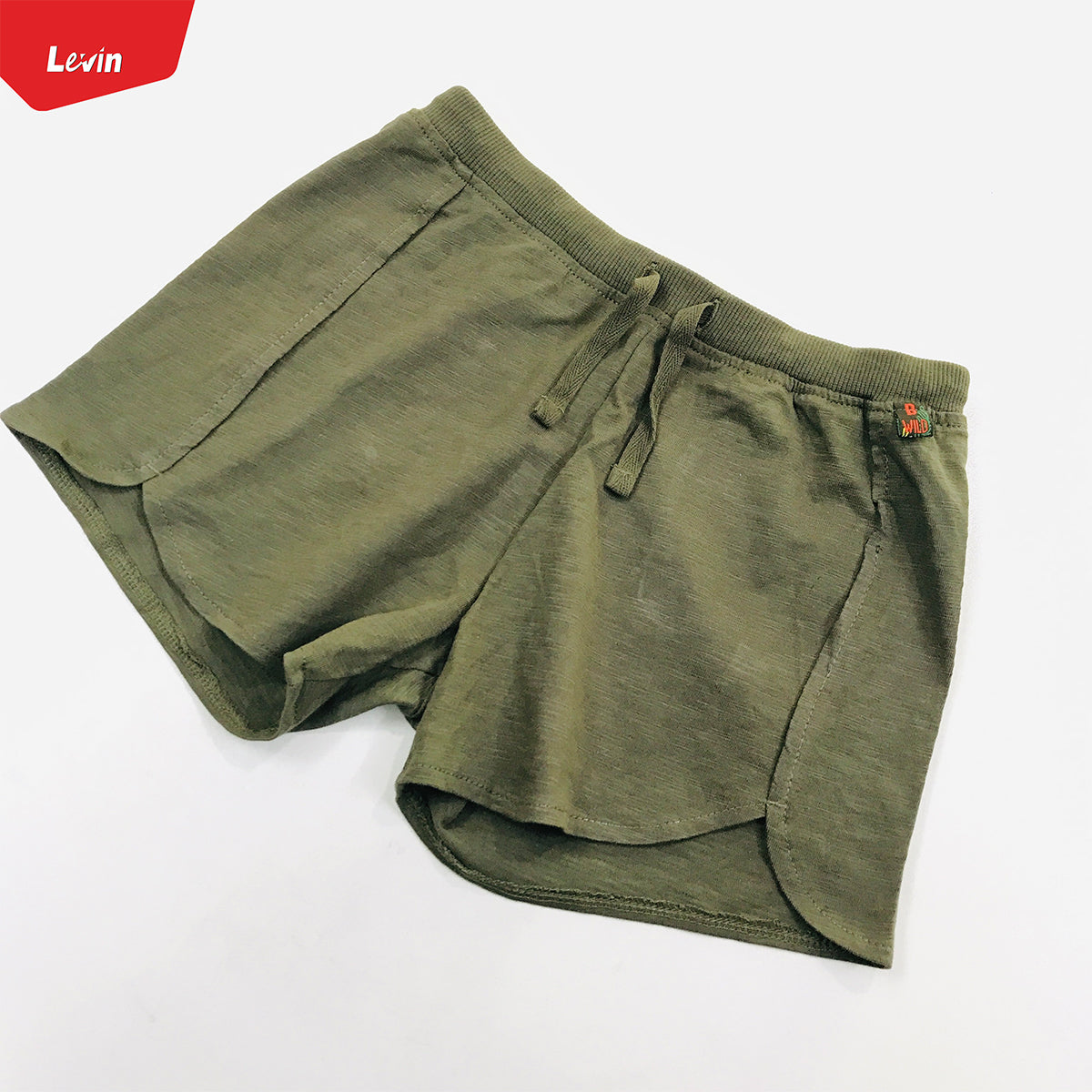 Teen Girls Solid Color Drawstring cotton shorts