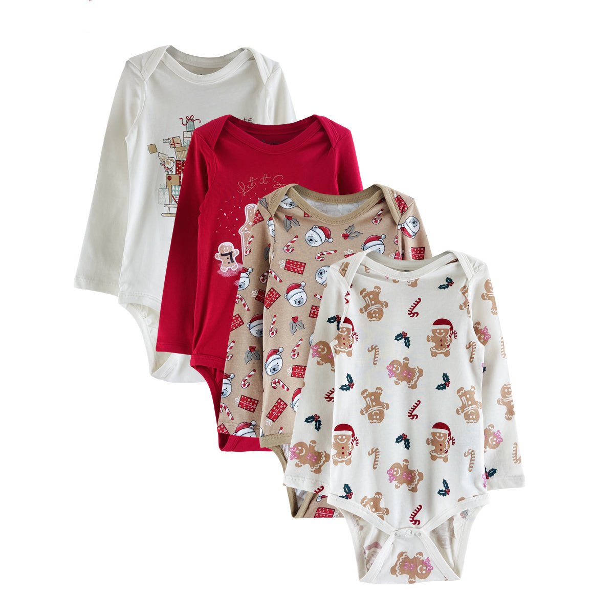 Pack of 3 Toddler Baby Full Sleeve Bodysuit Printed Cotton Romper