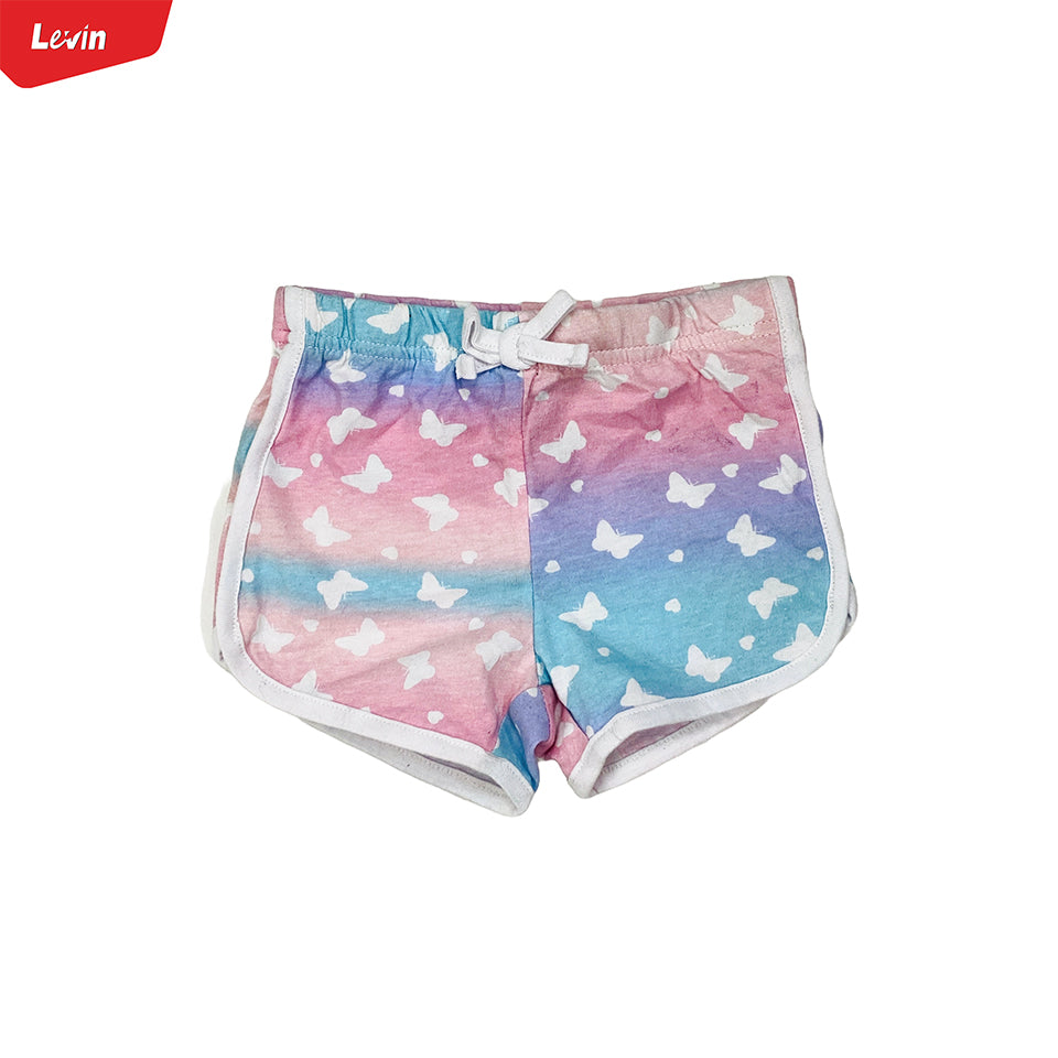 Toddler Girls Multicolor Cotton Summer Shorts
